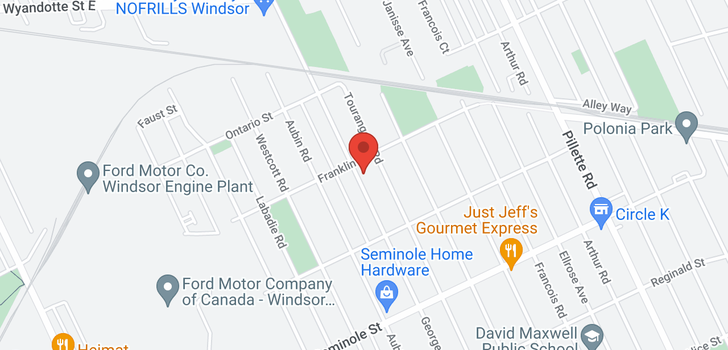 map of 1316 GEORGE AVENUE